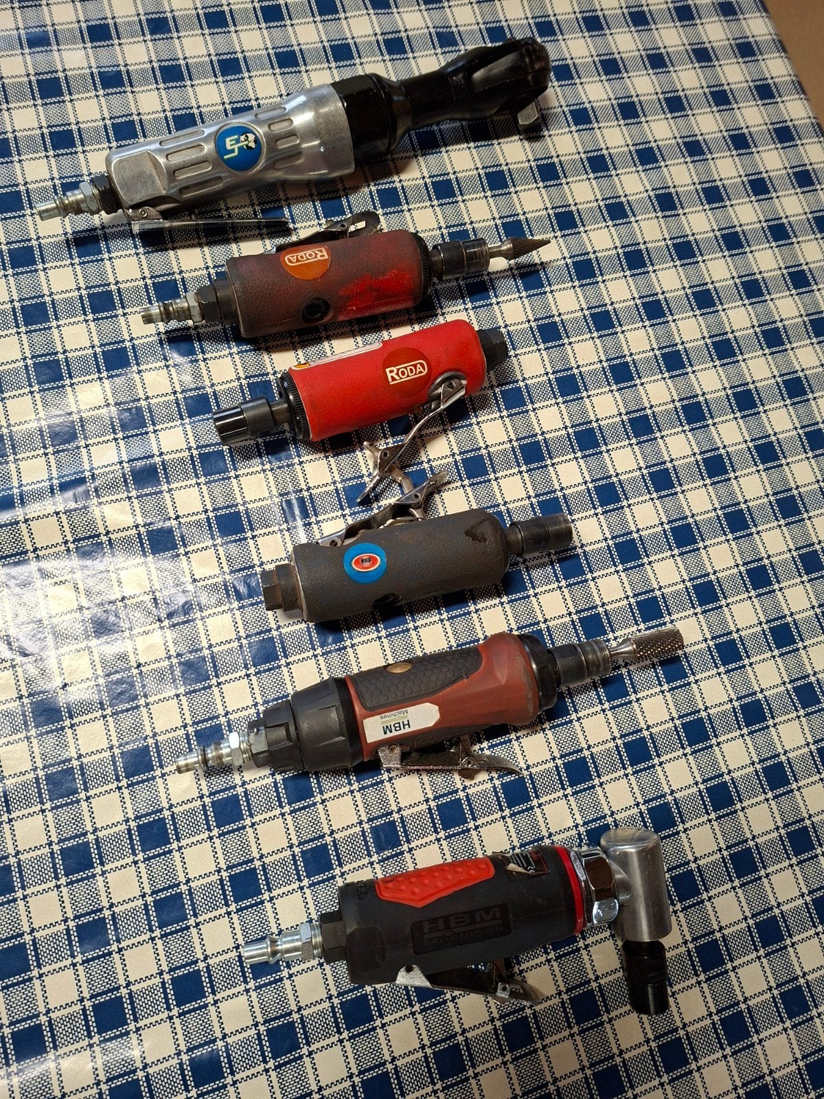 6 stuks divers pneumatisch gereedschap, incl. 2x Rodac, Doe-het-zelf en Verbouw, Ophalen