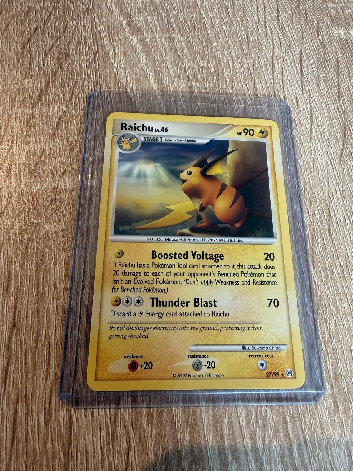 Raichu Lv.46 Pokémon kaart - 2009 Platinum Rising Rivals, Ophalen of Verzenden, Zo goed als nieuw, Losse kaart