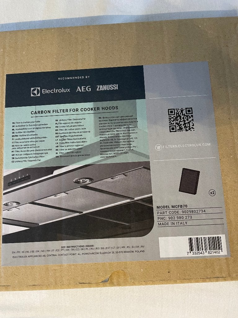 Electrolux / AEG / Zanussi Longlife Koolstof filter MCFB70, Witgoed en Apparatuur, Ophalen, Overige typen, Nieuw, Inbouw
