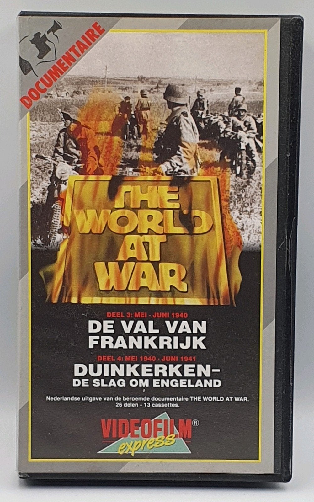 The World at War VHS - De Val van Frankrijk & Duinkerken, Nederlands ondertiteld, Gebruikt, Documentaire, Alle leeftijden