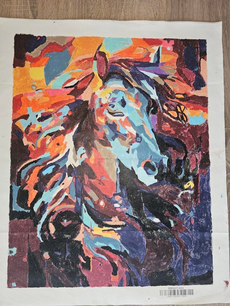 Paard zelf geschilderd, Ophalen of Verzenden