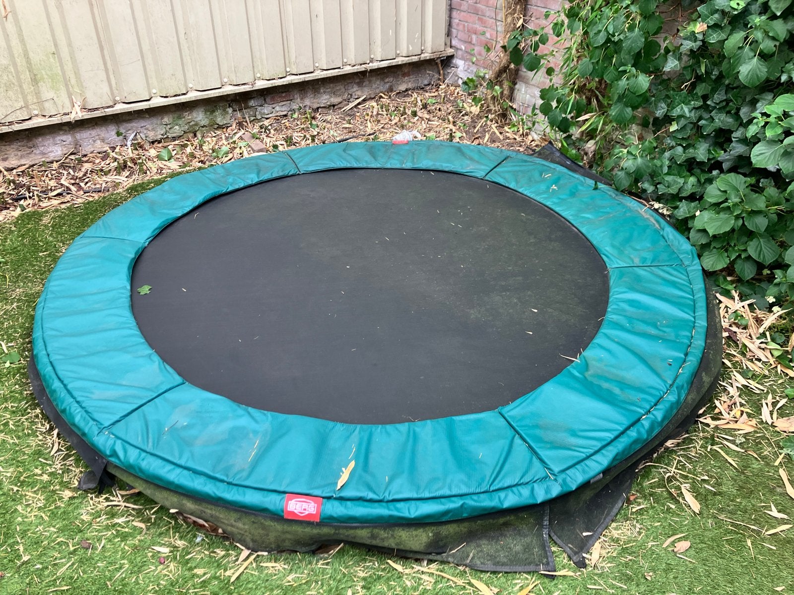BERG InGround Favorit Trampoline - Groen, 270 cm, Kinderen en Baby's, Speelgoed | Buiten | Trampolines, Ophalen, Gebruikt