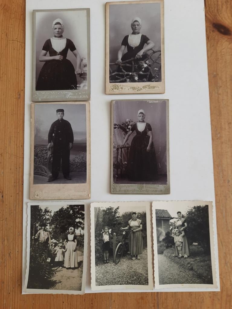 Oude foto's Zeeuwse klederdracht, Ophalen of Verzenden, Voor 1940, Zo goed als nieuw