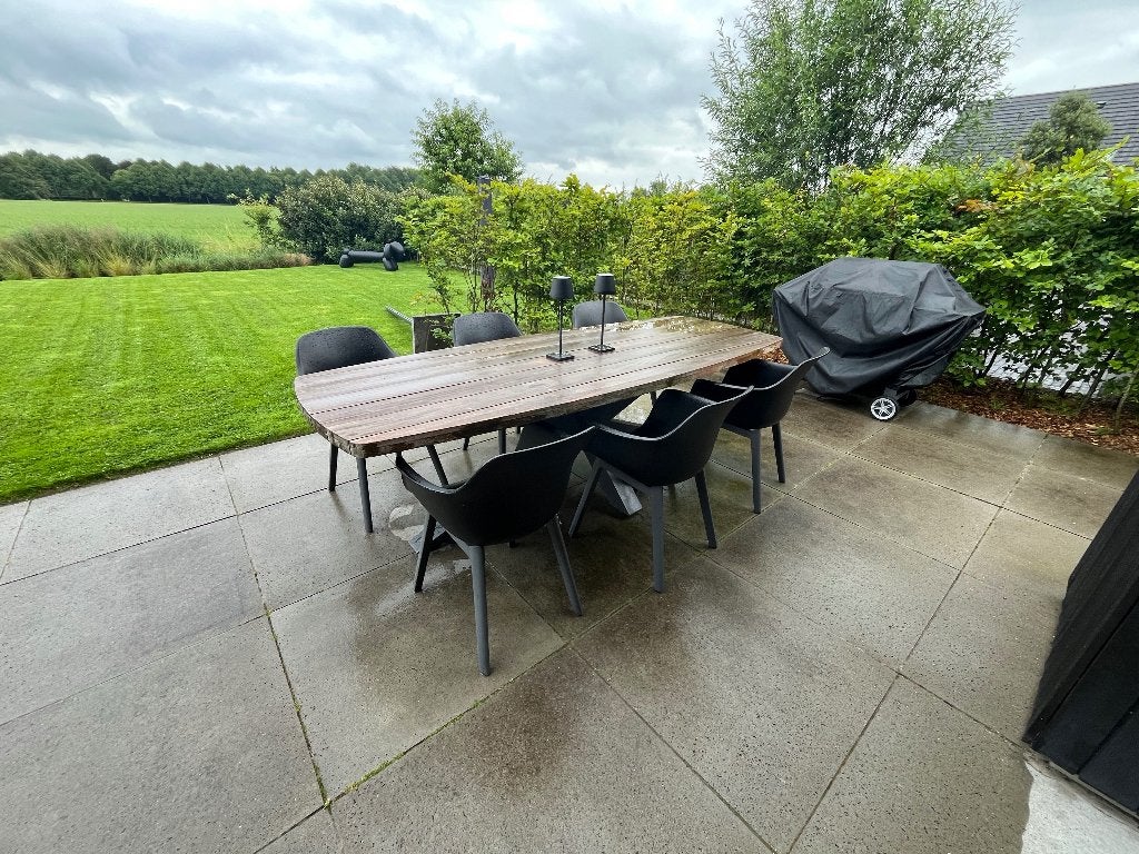 Tuintafel met 6 stoelen, Gebruikt, 6 zitplaatsen, Teakhout, Ophalen of Verzenden
