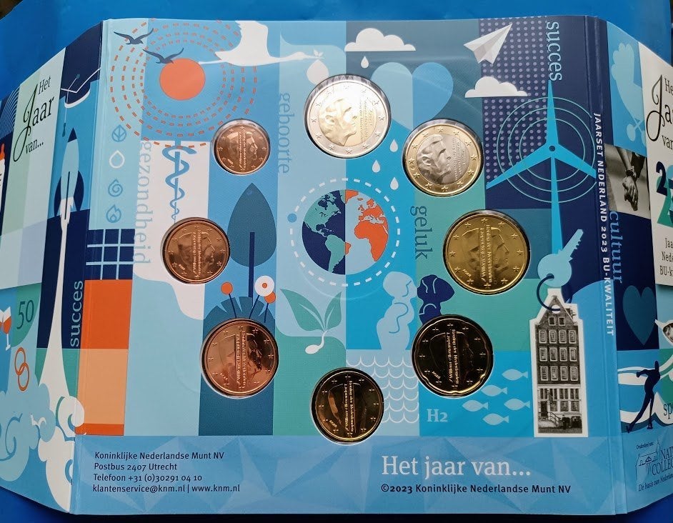 Jaarset Nederland 2023 BU-kwaliteit, Verzenden, Koningin Beatrix, Euro's, Setje