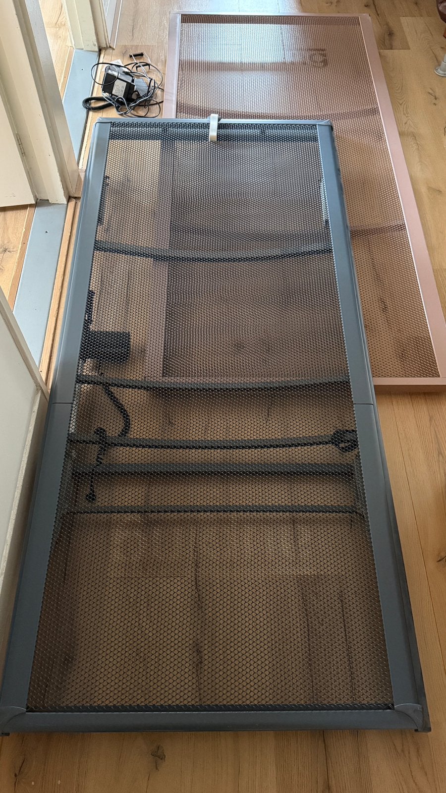 2x Auping bedframe spiraalbodem 90x200 (180x200) elektrisch, Ophalen, Zo goed als nieuw, Tweepersoons, 90 cm