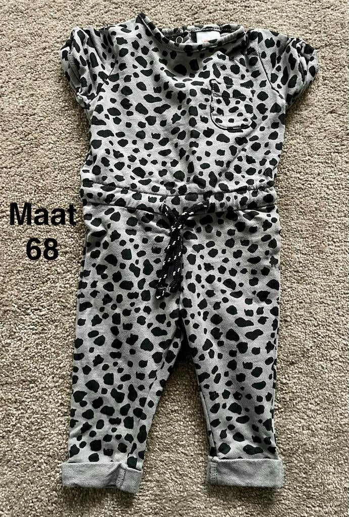Jumpsuit panterprint Hema Maat 68, Ophalen of Verzenden, Zo goed als nieuw, Meisje, Pakje