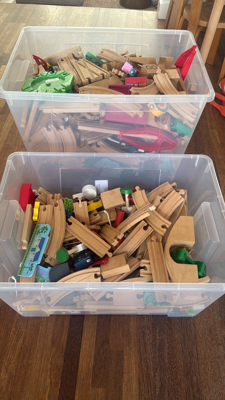 Houten treinbaan +/- 20 kg/85 liter Brio Ikea Lidl, Kinderen en Baby's, Ophalen, Gebruikt, Overige merken