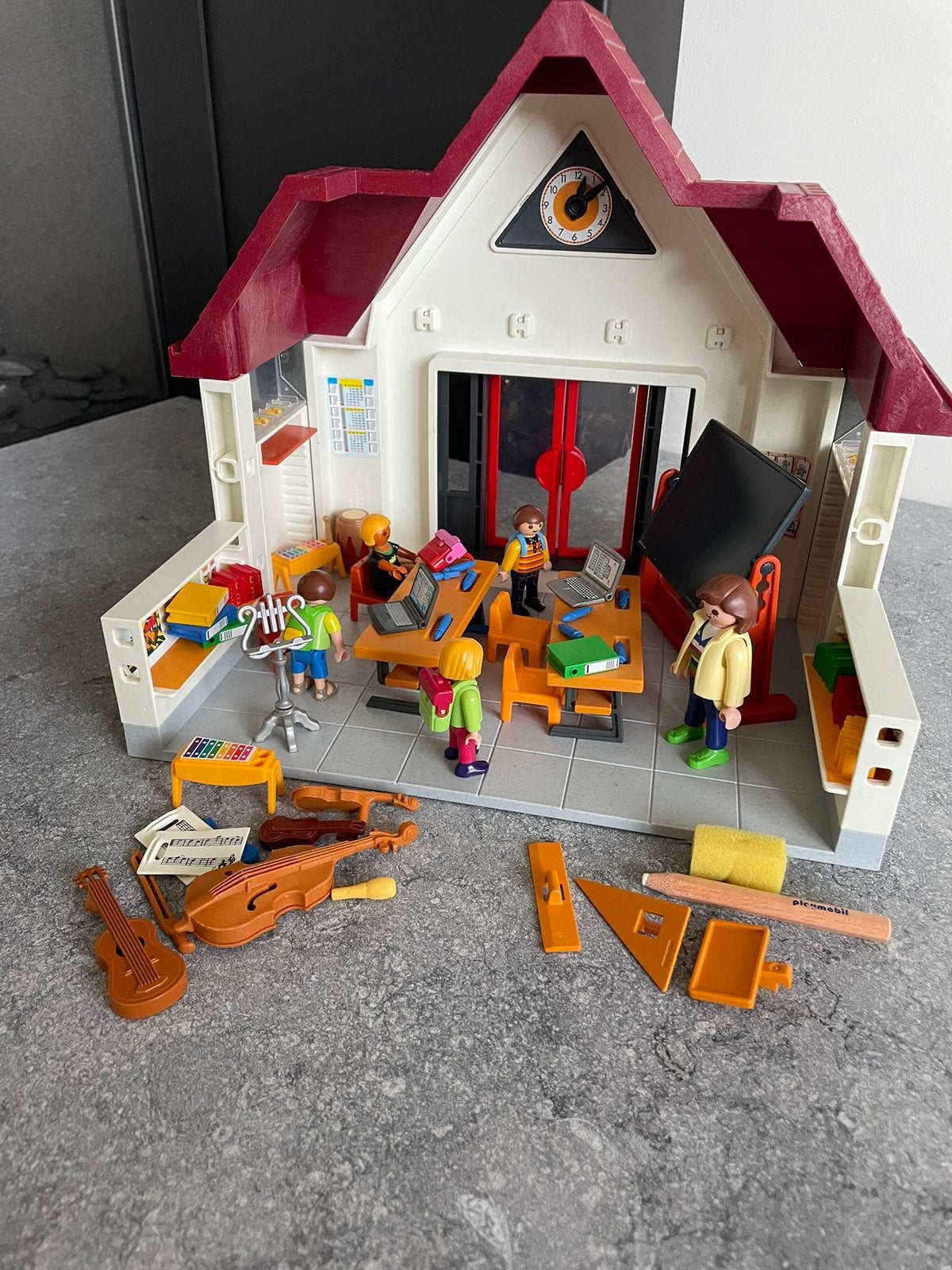 Playmobil school met veel accessoires, Ophalen of Verzenden, Zo goed als nieuw