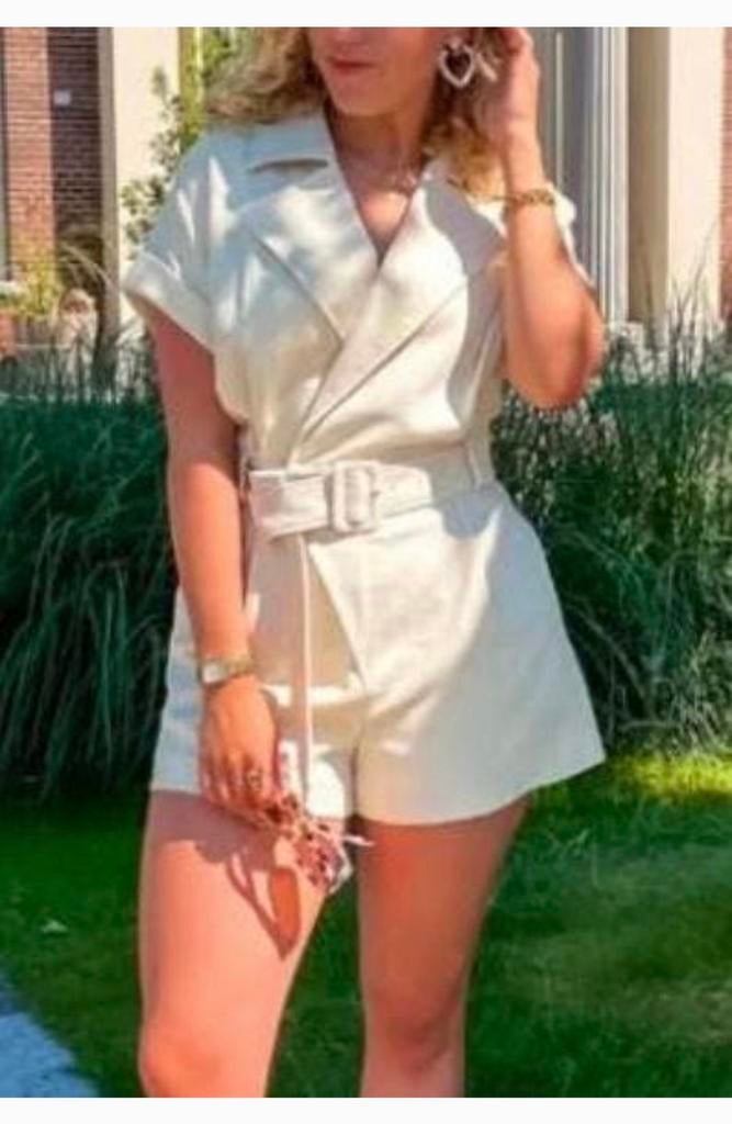 Vanilla, Crème JoshV, Josh V playsuit, broekpakje XS, Ophalen of Verzenden, Zo goed als nieuw, Maat 34 (XS) of kleiner, Beige