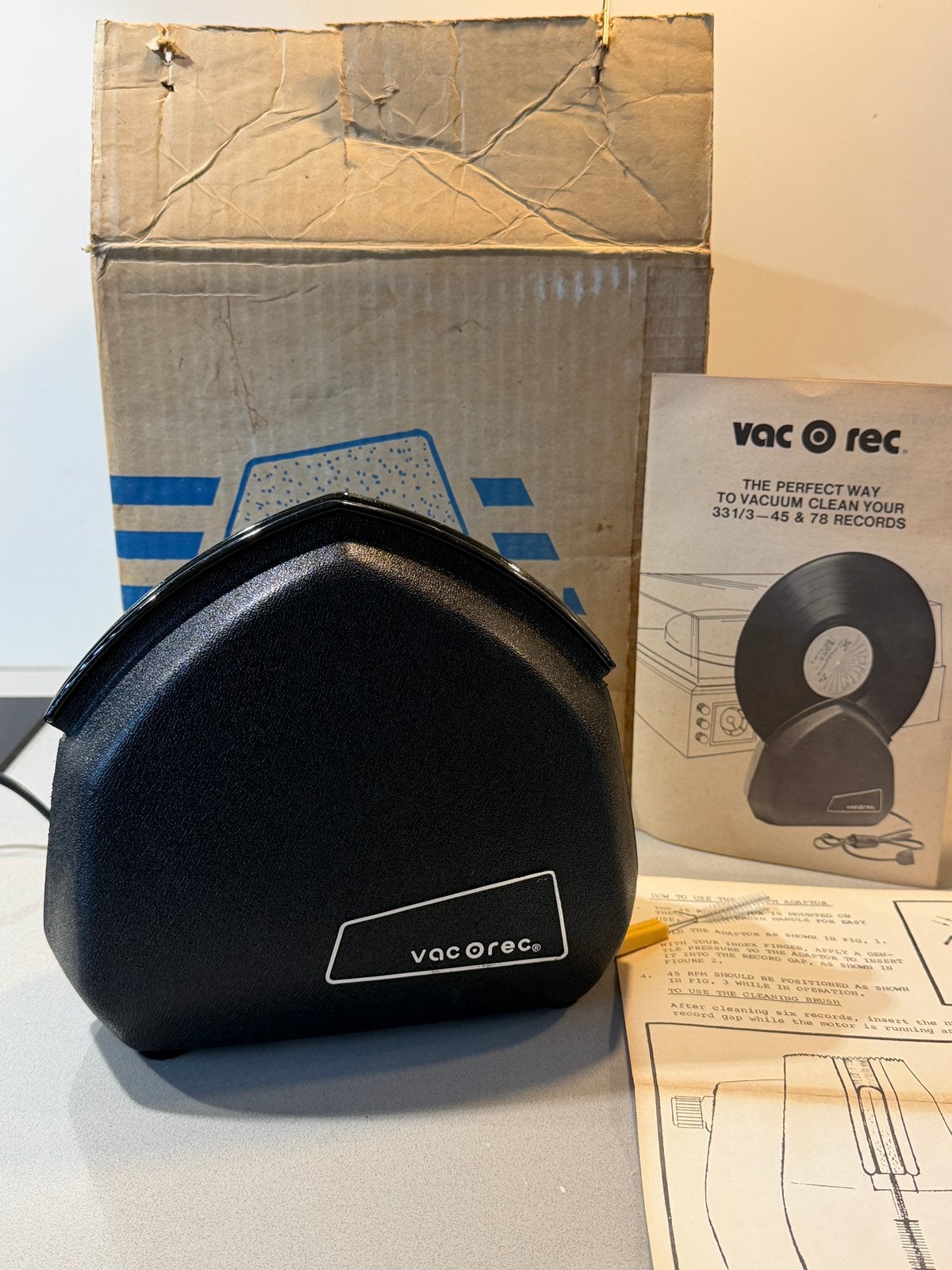 Vintage LP vacuum cleaner Vac-o-rec, Ophalen of Verzenden, Nieuw, Overige merken
