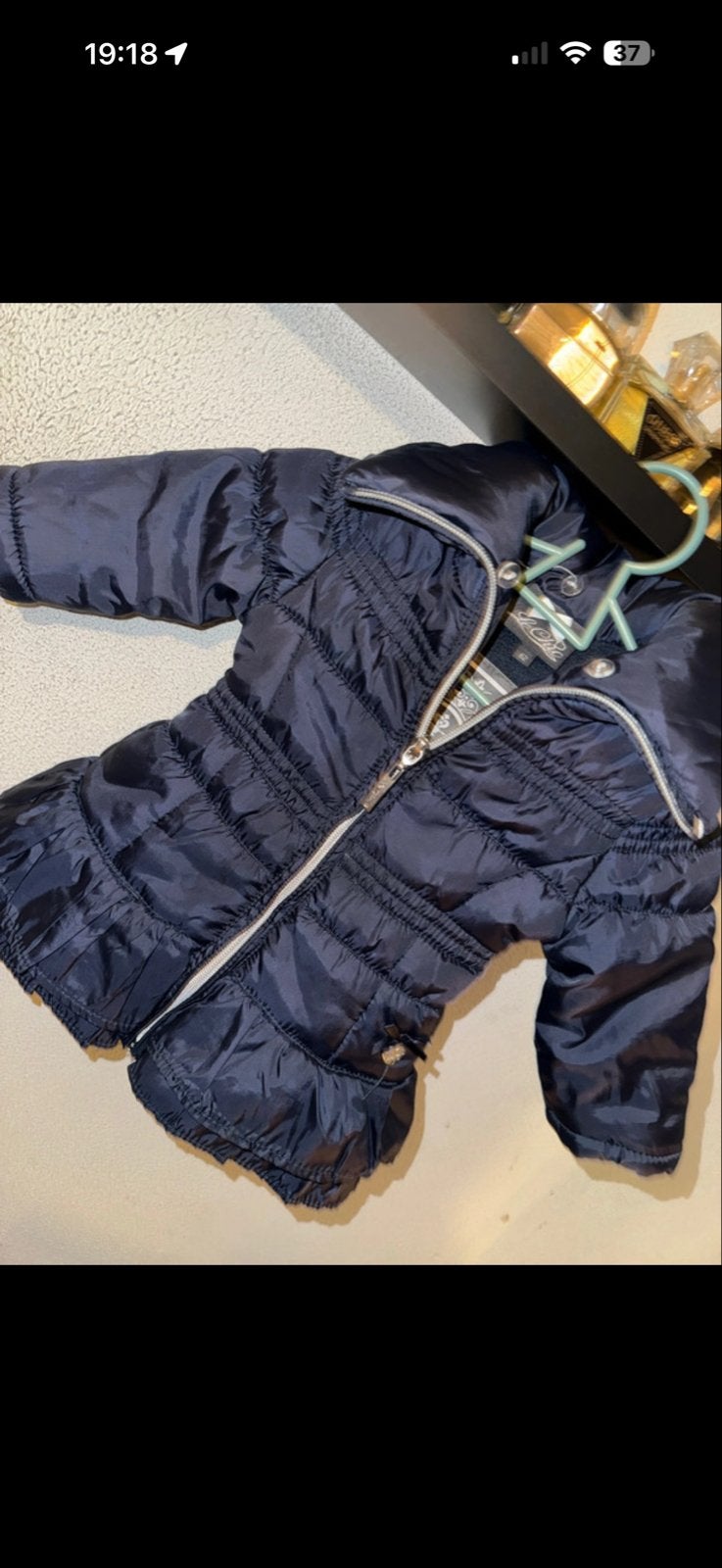 Le Chic Donkerblauwe Winterjas Maat 62, Ophalen of Verzenden, Zo goed als nieuw, Meisje, Jasje