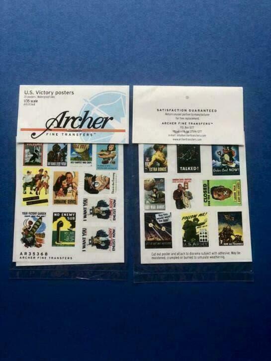 archer AR35368 us victory posters 1/35, Verzenden, Nieuw, 1:35 tot 1:50