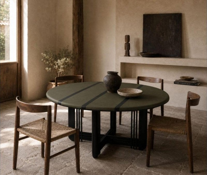 Giorgetti ronde eettafel Umberto Asnago, Huis en Inrichting, Tafels | Eettafels, Ophalen, Gebruikt, Rond, Vijf personen of meer
