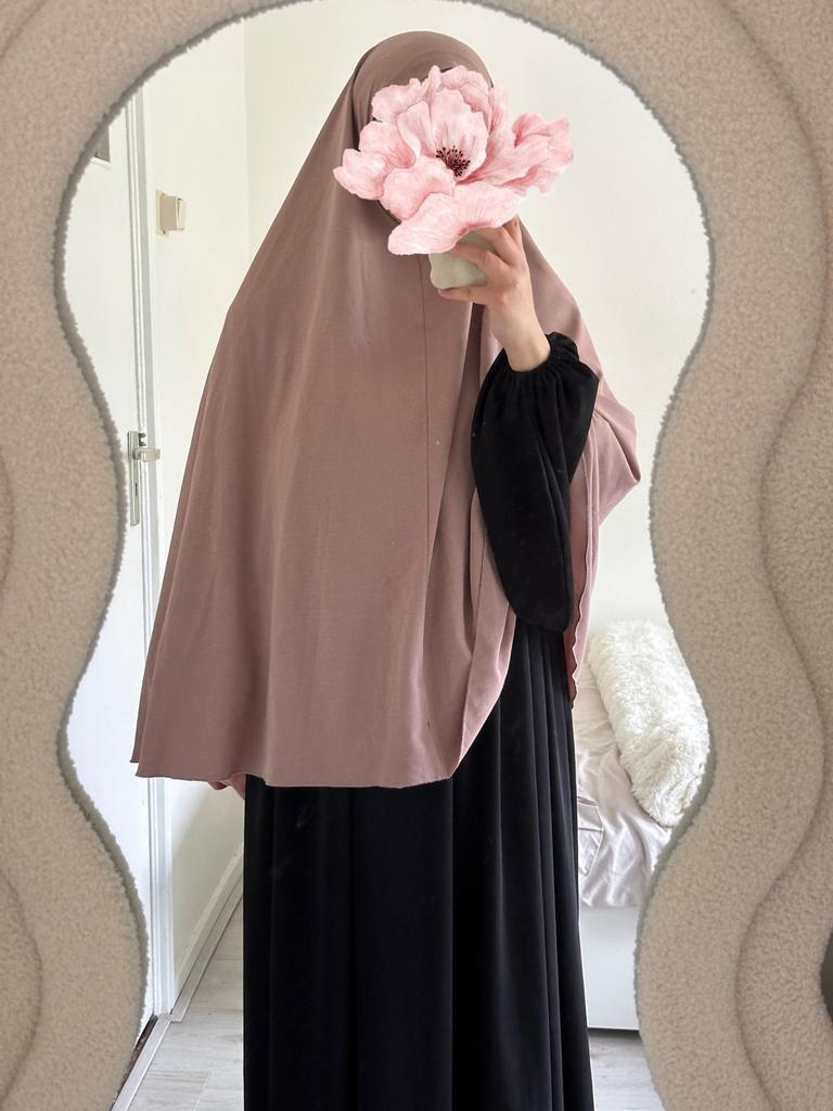 Dust Pink Khimaar, Maat 38/40 (M), Ophalen of Verzenden, Roze, Gedragen