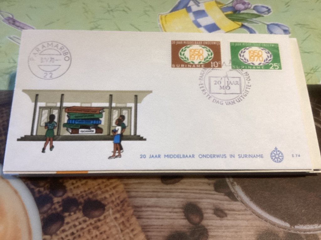 No4299 Suriname E74 karrewiel Heb ook Nederland jaargangen, Postzegels en Munten, Ophalen of Verzenden, Onbeschreven, Rest van de wereld