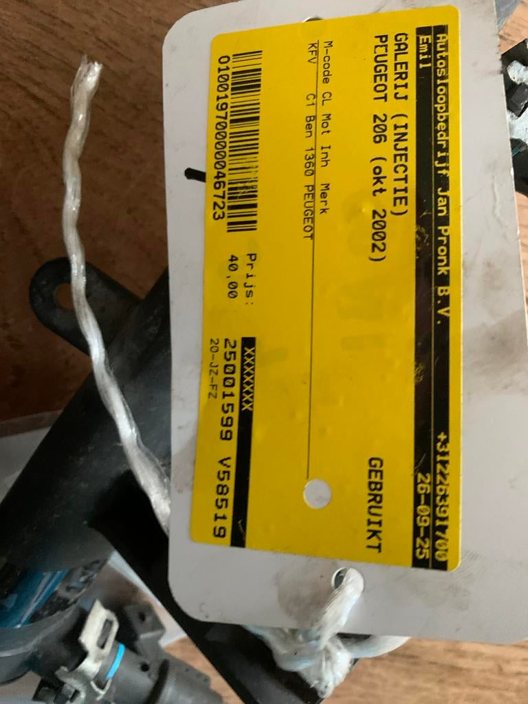 Injector galerij Peugeot 206 (okt 2002), Ophalen of Verzenden, Gebruikt, Peugeot