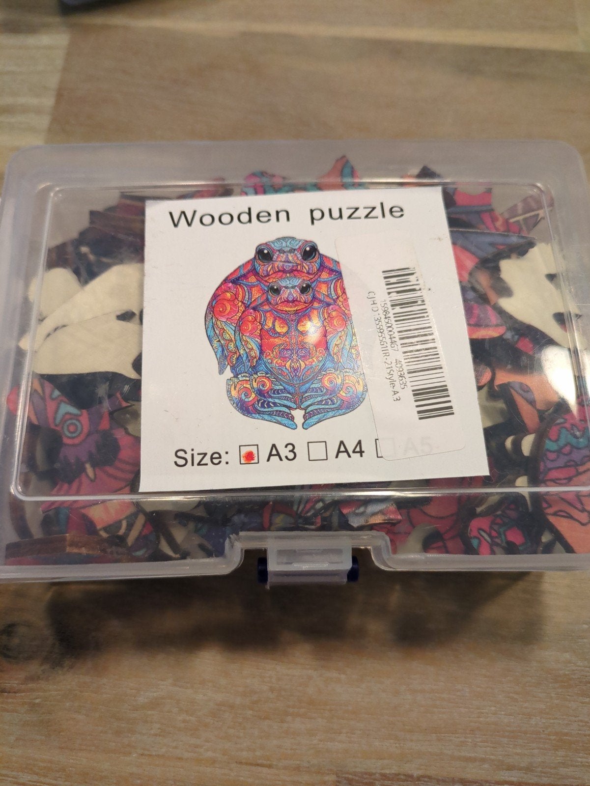 Wooden puzzel A3 schildpad, Hobby en Vrije tijd, Denksport en Puzzels, Ophalen of Verzenden, Minder dan 500 stukjes