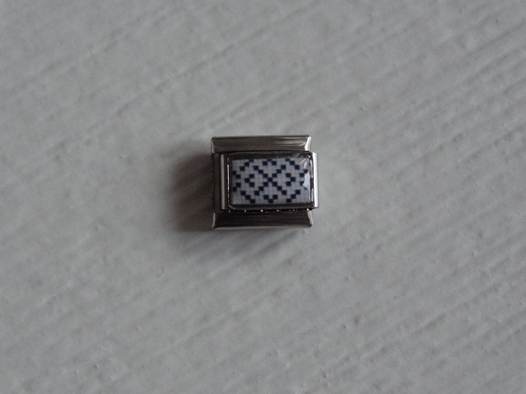 Schakel Voor Schakelarmband Kruiswoordpuzzel >Snelle Verzend, Ophalen of Verzenden, Nieuw, Zilver, Staal