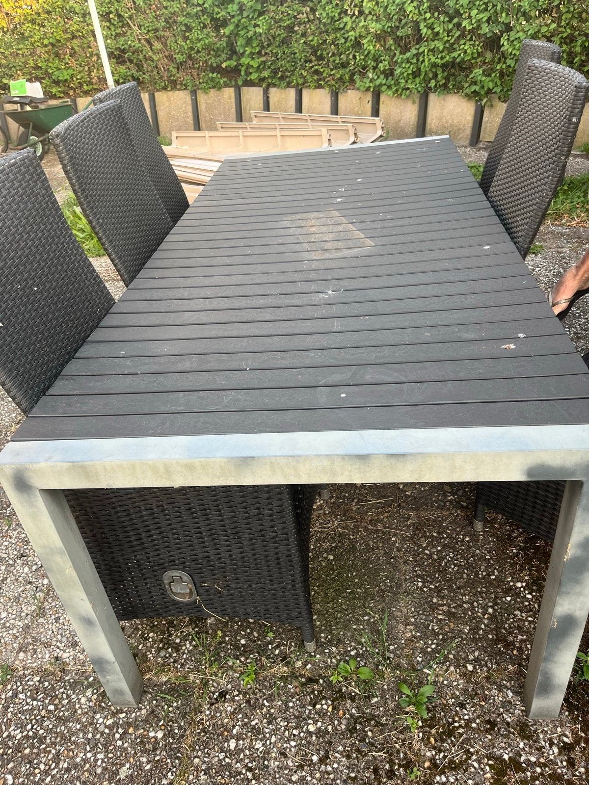 Tuinset: Tuin tafel met 4 verstelbare stoelen, Ophalen, 4 zitplaatsen, Gebruikt, Eettafel