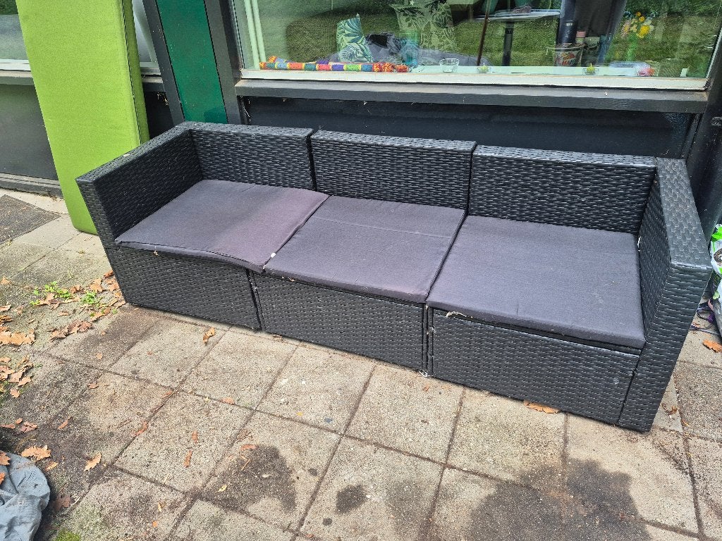 Loungeset vidaxl, Ophalen, Kunststof, 3 zitplaatsen, Zo goed als nieuw