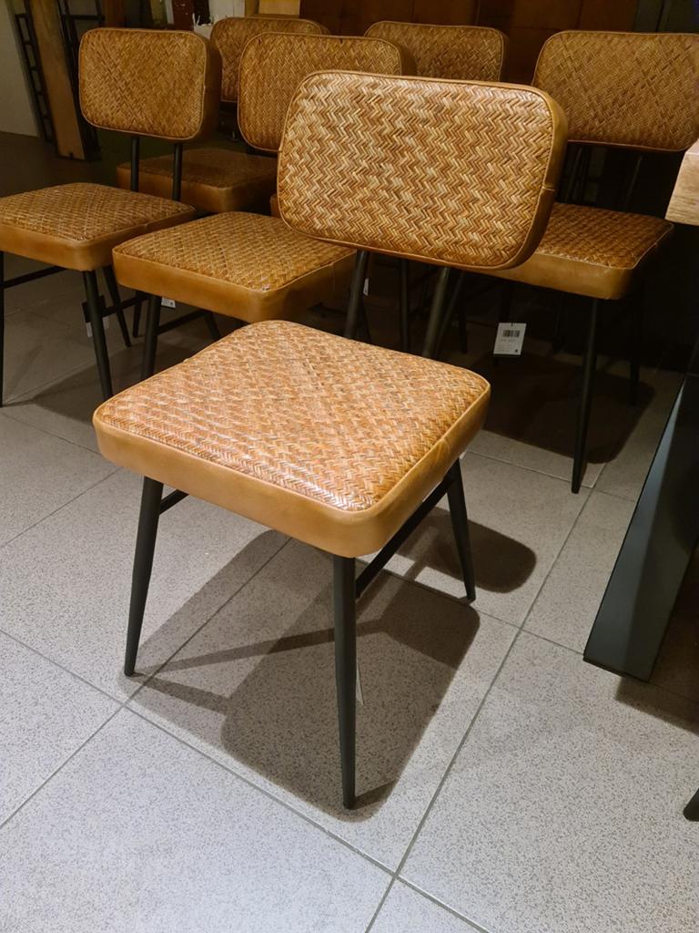 Nieuwe icathcers eetkamerstoel vettel leer cognac weef €50ps, Huis en Inrichting, Stoelen, Ophalen, Industrieel landelijk barok brocante koloniaal boheems vintage
