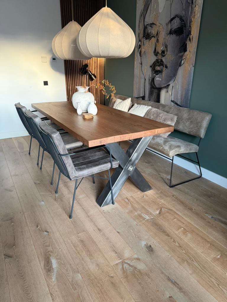 Eettafel set, Ophalen, 200 cm of meer, 50 tot 100 cm, Zo goed als nieuw