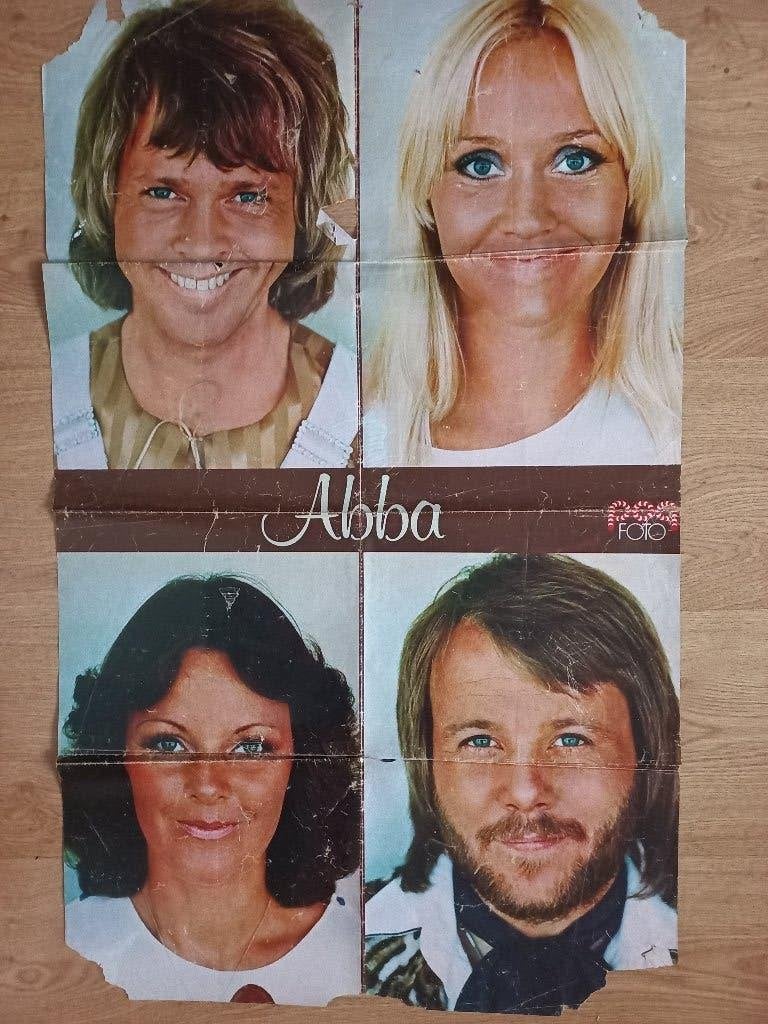 ABBA - poster 1977, Verzamelen, Ophalen of Verzenden, Gebruikt, Boek, Tijdschrift of Artikel