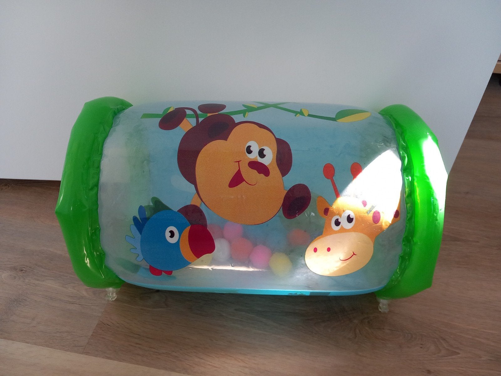 Opblaasbare babyrol met rammelballen - Jungle thema, Kinderen en Baby's, Ophalen of Verzenden, Zo goed als nieuw, Overige typen