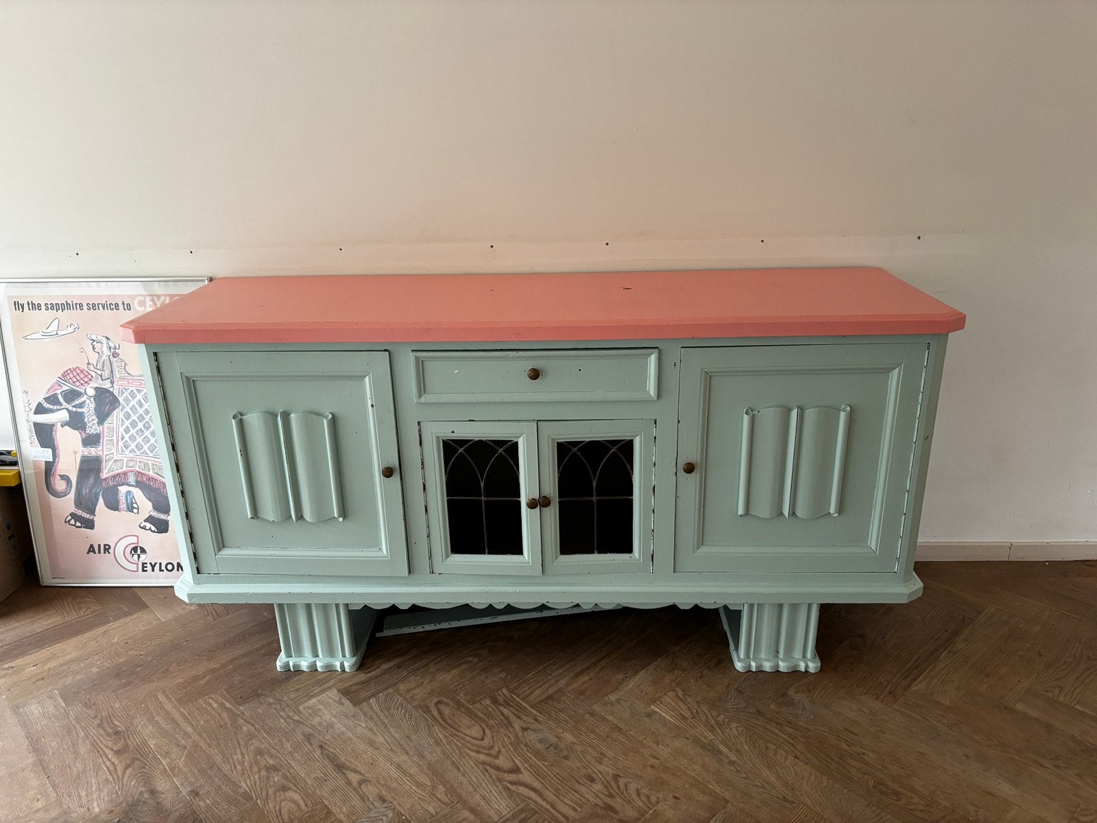 Leuk retro dressoirkastje, Huis en Inrichting, Kasten | Dressoirs, Ophalen, Zo goed als nieuw, 25 tot 50 cm, 150 tot 200 cm
