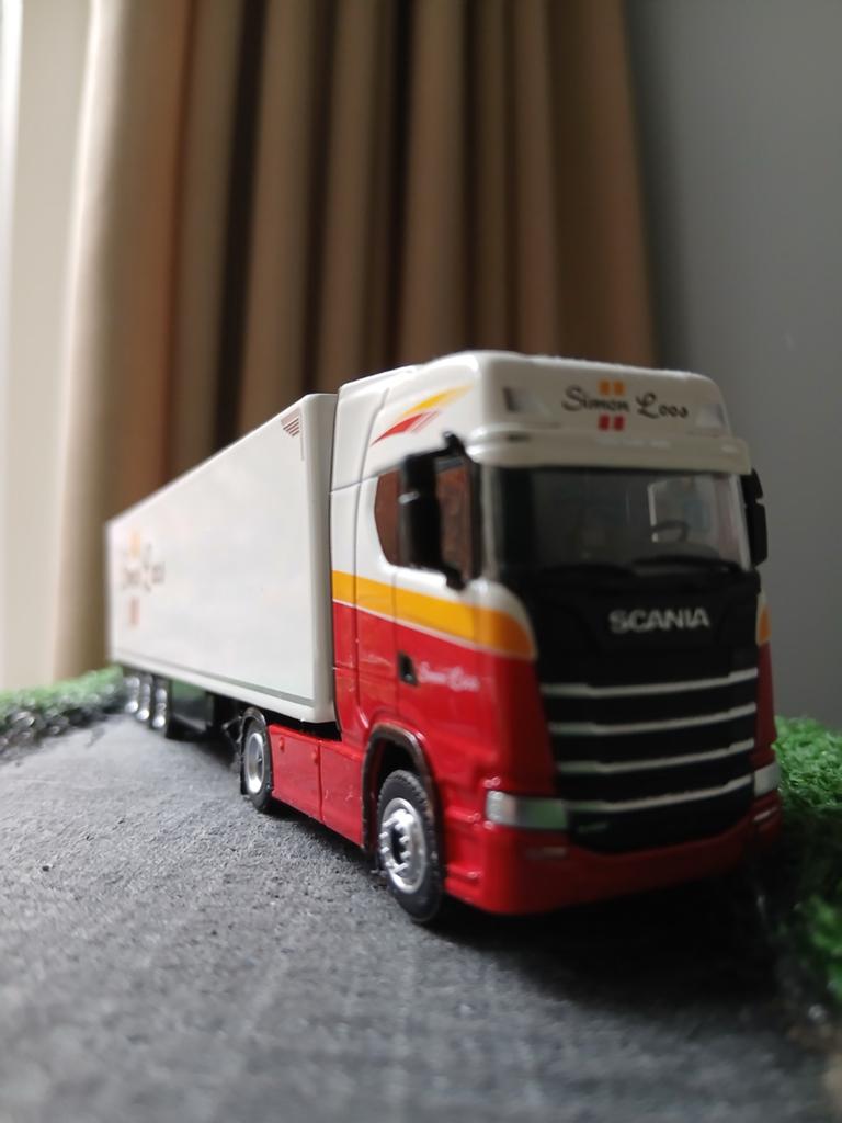 Scania simon loos 1:87 tekno, Ophalen, Zo goed als nieuw, Bus of Vrachtwagen, Overige merken