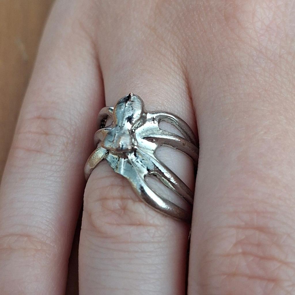 Verstelbare octopus ring - Emo Gothic, Ophalen of Verzenden, Zilver, Dame of Heer