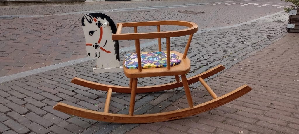 Houten hobbelpaard uit de jaren 60!, Ophalen, Gebruikt