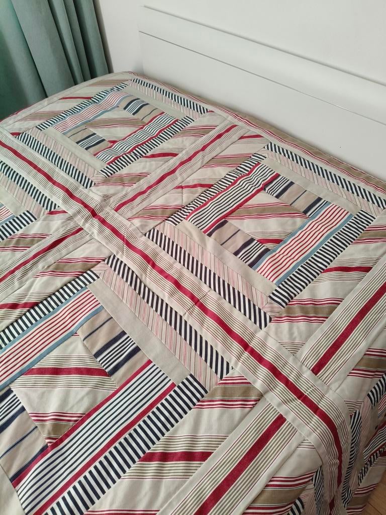 Handgemaakte Patchwork Sprei -  Katoen 270x200, Huis en Inrichting, Ophalen of Verzenden