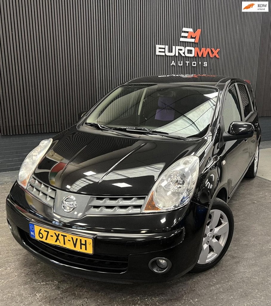 Nissan Note 1.4 Acenta - NAP - Airco - Bleuthooth, Voorwielaandrijving, 4 cilinders, Leder en Stof, Zwart