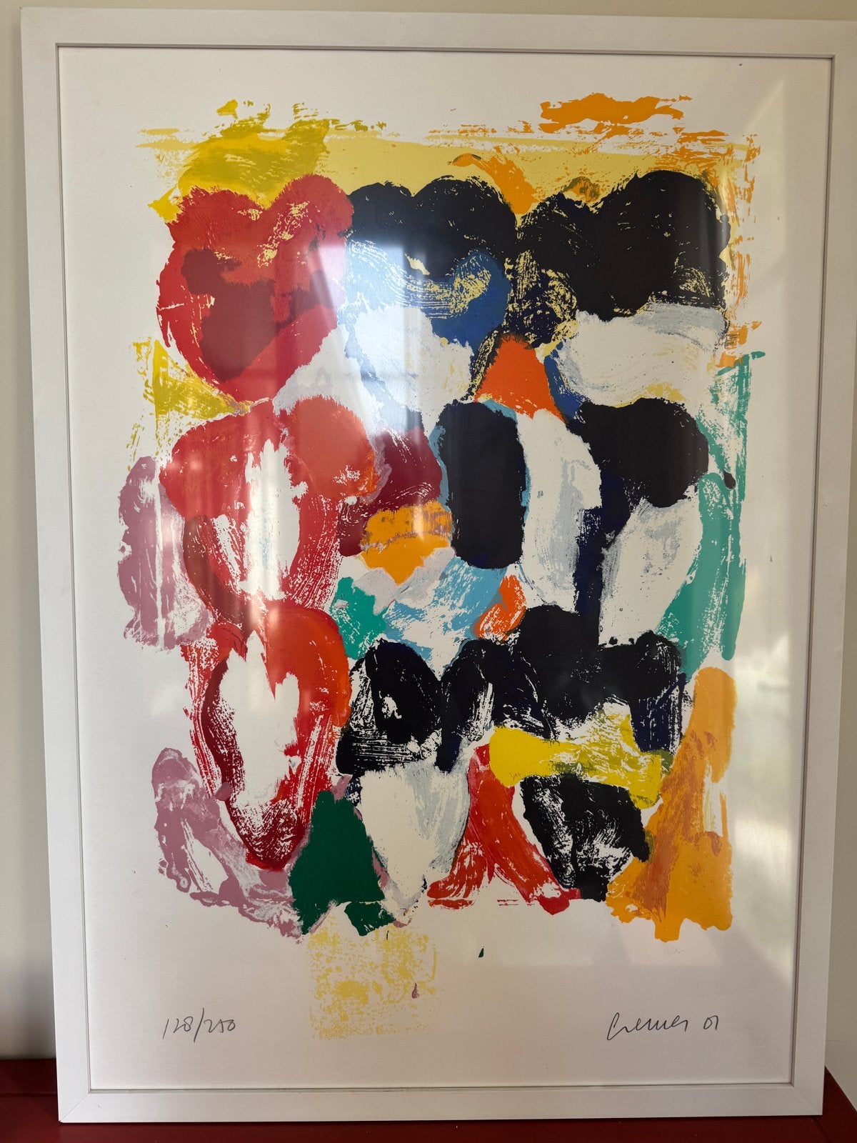 Abstract tulpenwerk Jan Cremer, gesigneerd en genummerd, Ophalen of Verzenden