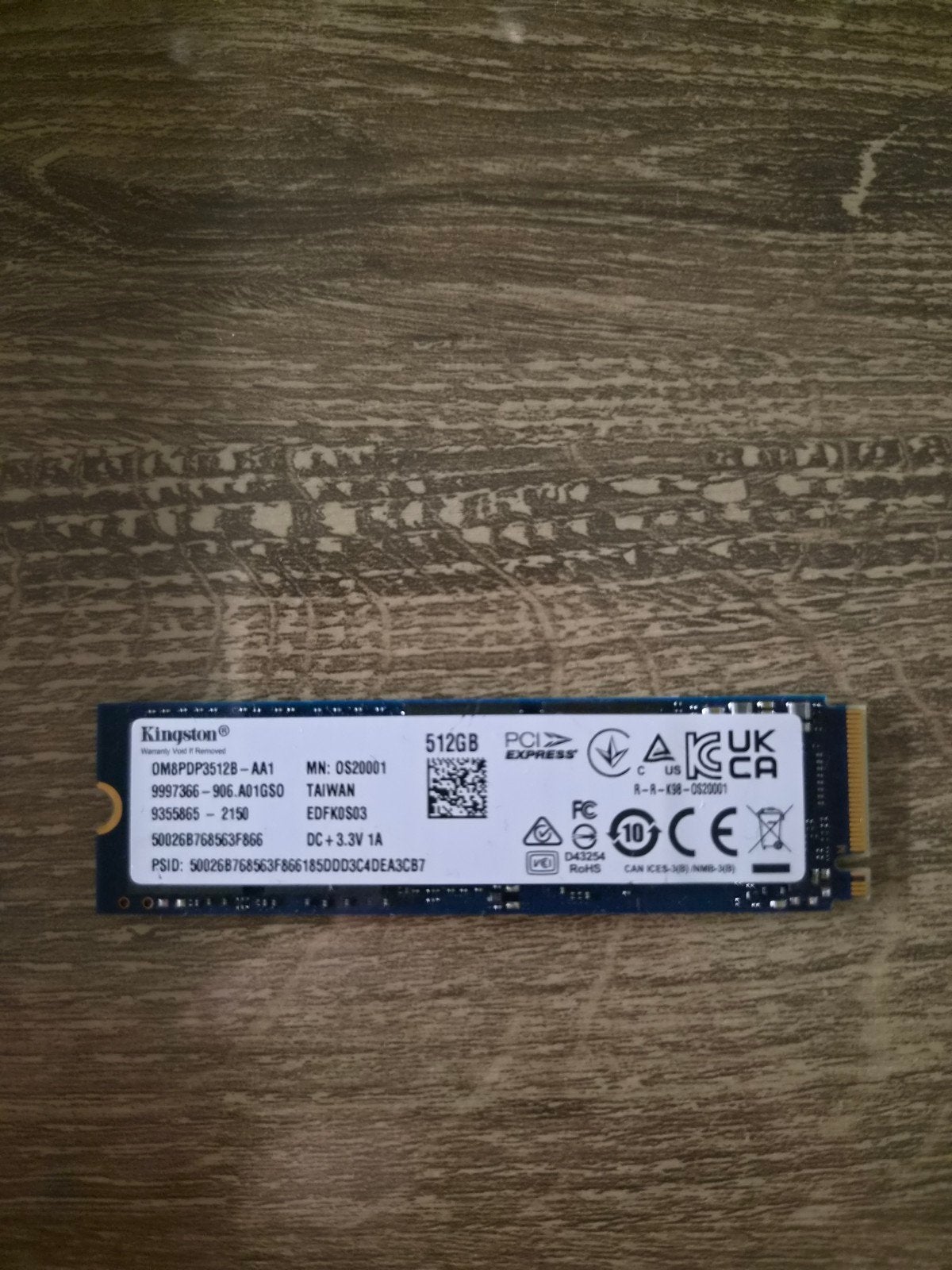 Kingston 512GB PCIe NVMe SSD M.2, Ophalen, Intern, Kingston, Zo goed als nieuw
