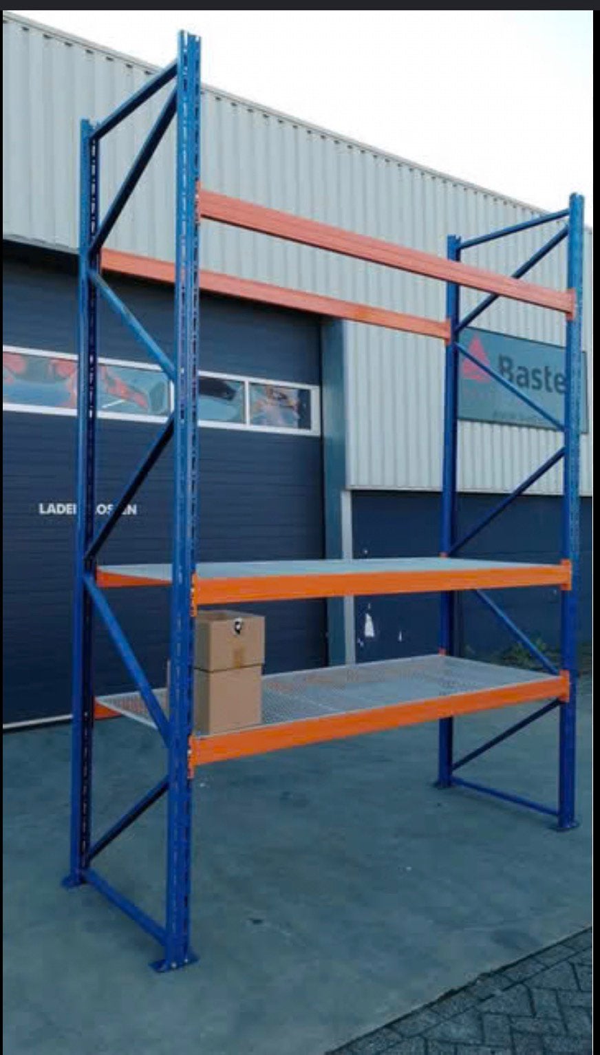 Slp stelling 5,5 meter breed 3 meter hoog 1 meter diep, Ophalen, Gebruikt