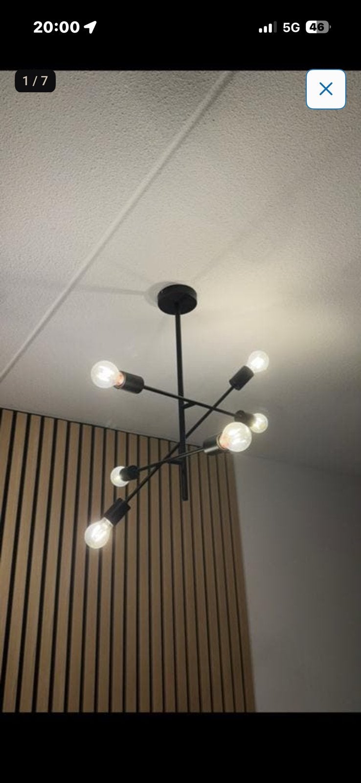 ZGAN hanglamp / plafondlamp zwart, Ophalen, Zo goed als nieuw