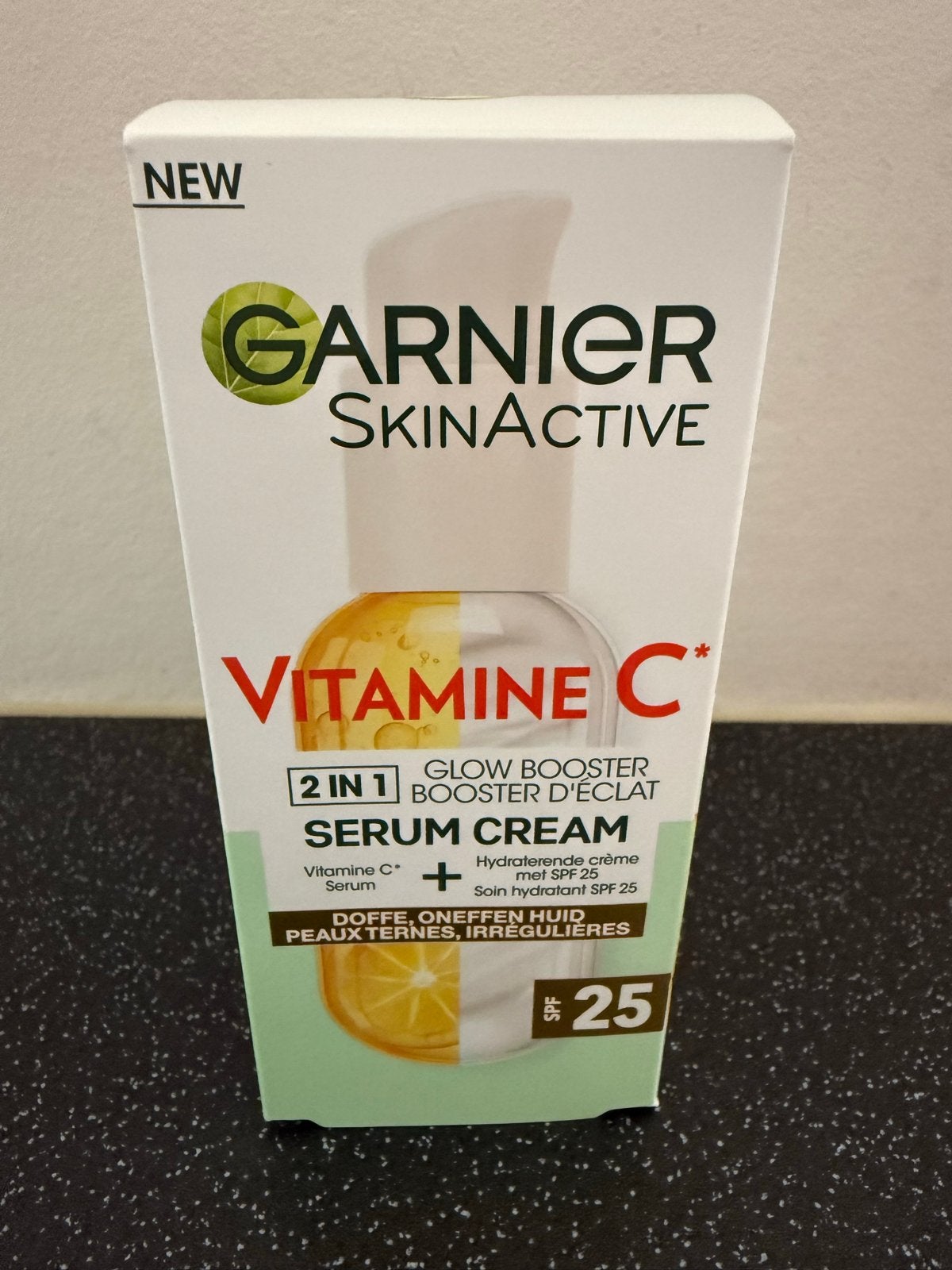 Garnier SkinActive Serum Cream Vitamine C SPF 25 - 50ml, Ophalen, Nieuw, Gehele gezicht, Verzorging