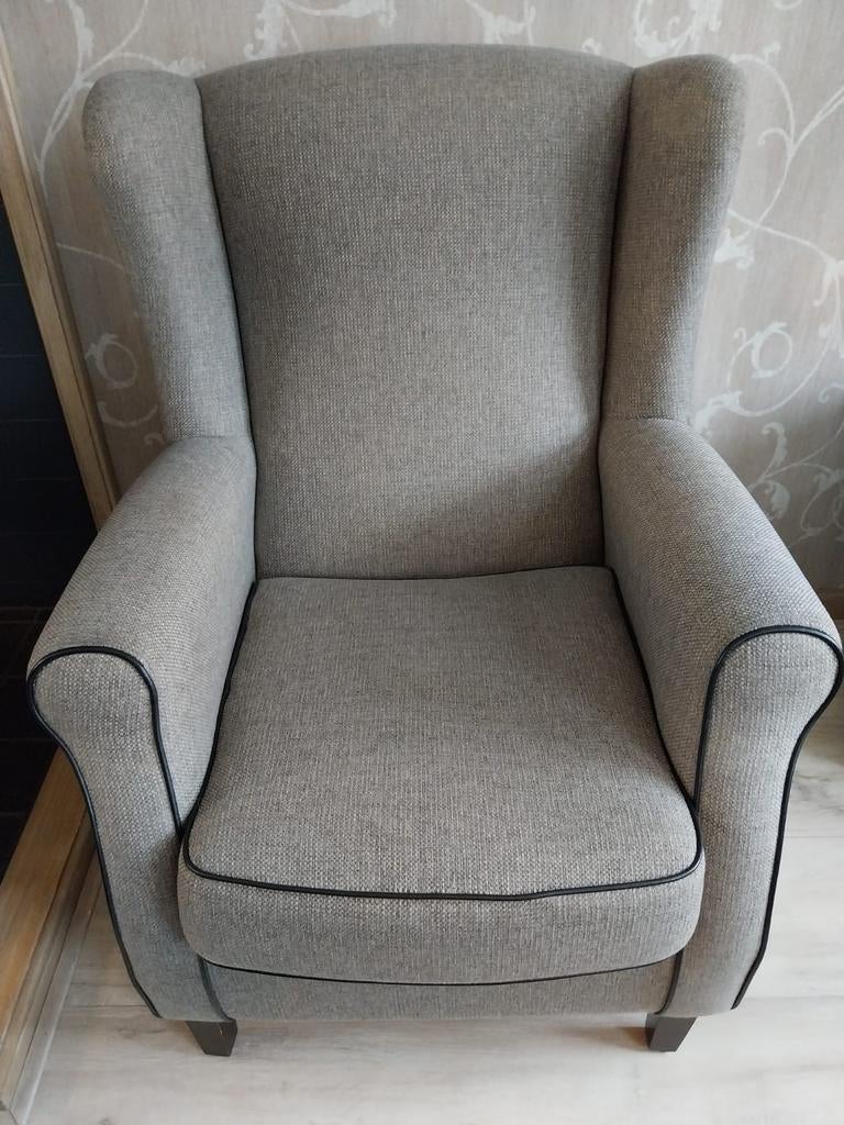 Grijze fauteuil in goede staat, Gebruikt, 75 tot 100 cm, Ophalen of Verzenden, Klassiek, Tijdloos