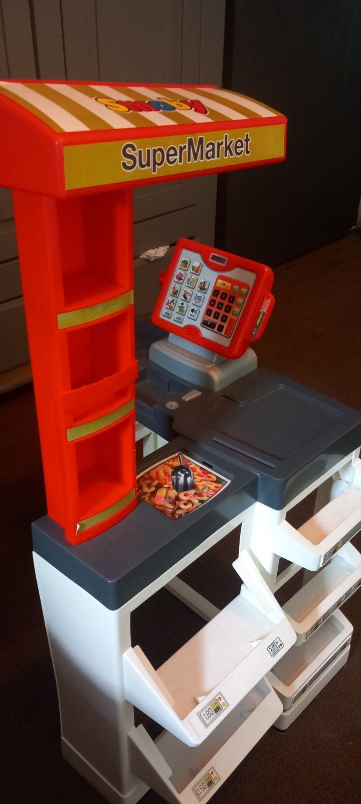 Smoby Supermarkt Speelset met Kassa en Schappen, Ophalen
