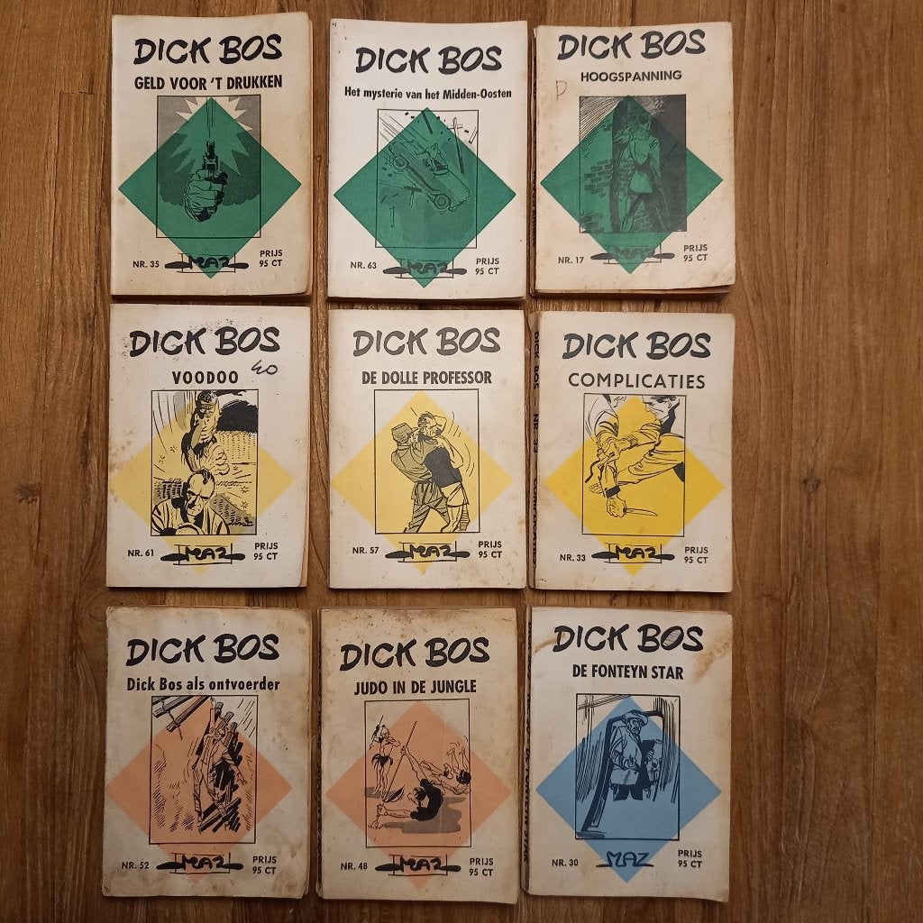 Dick Bos, Meerdere stripboeken, Ophalen of Verzenden, Gelezen