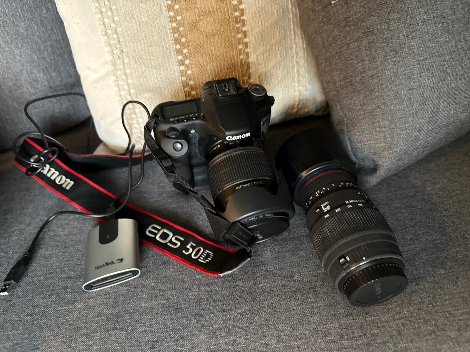Canon EOS 50D Spiegelreflexcamera met 2 lenzen en tas, Ophalen, Gebruikt, Spiegelreflex, Canon