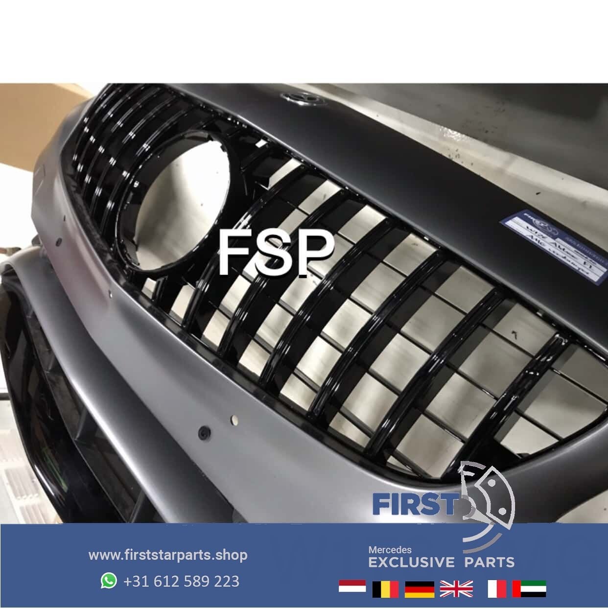 W176 Facelift AMG Voorbumper + Panamericana Gril COMPLEET Me, Auto-onderdelen, Carrosserie en Plaatwerk, -, Voor, -, Bumper