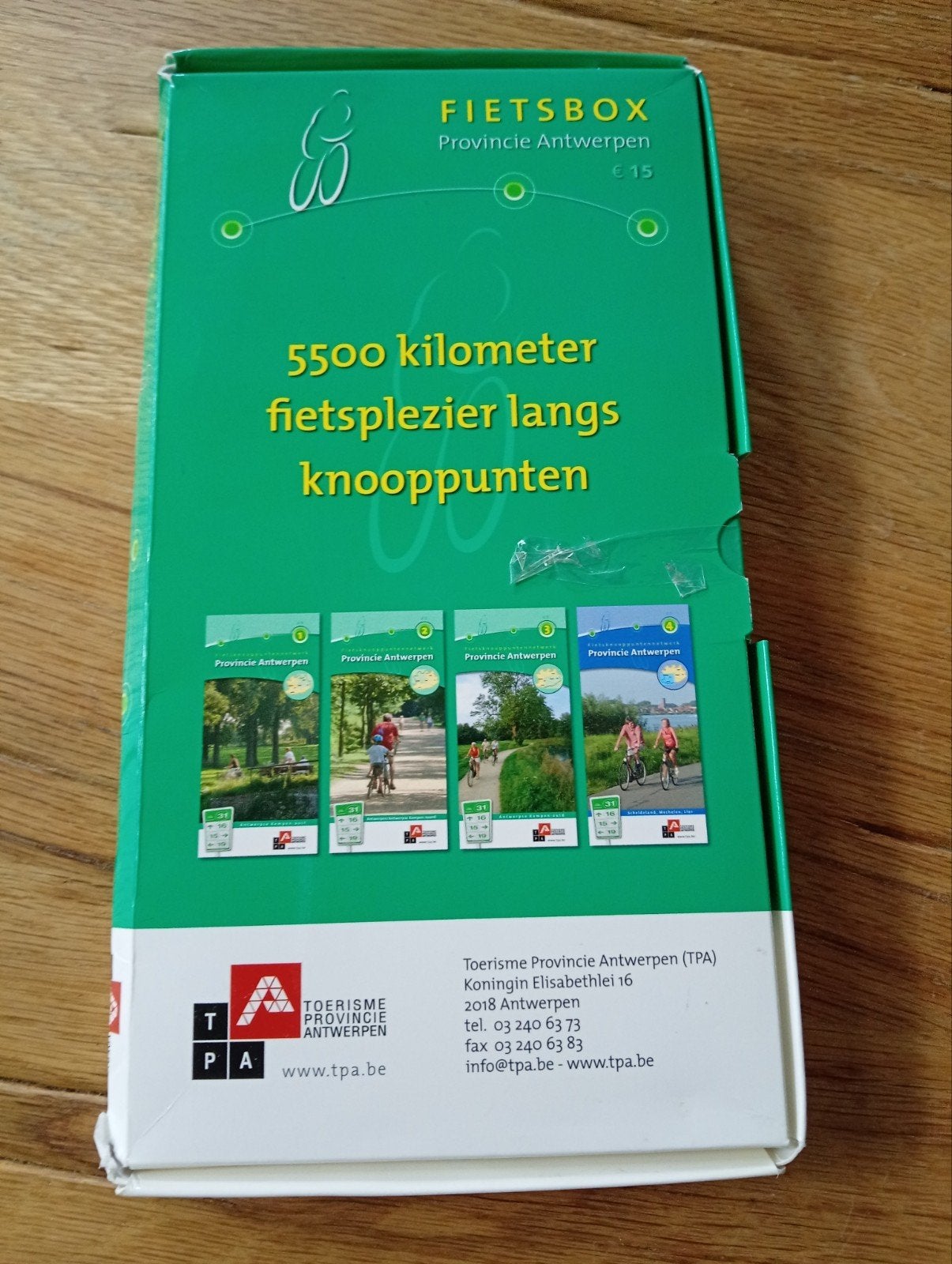 Fietsbox Provincie Antwerpen - 4 Fietskaarten, Info@tpa.be, Overige typen, Toerisme Provincie Antwerpen, Ophalen of Verzenden