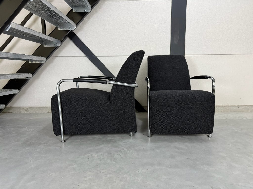 Gelderland 6420 – set van 2 - als nieuw, Ophalen, Pode Harvink Artifort, Leer, 75 tot 100 cm