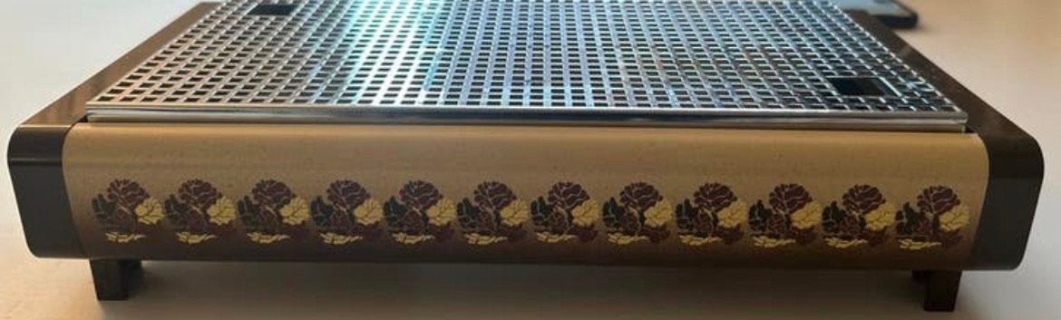 Brabantia rechaud vintage jaren 70 2 pits bloemen motief, Beige, Overige typen, Ophalen of Verzenden, Zo goed als nieuw