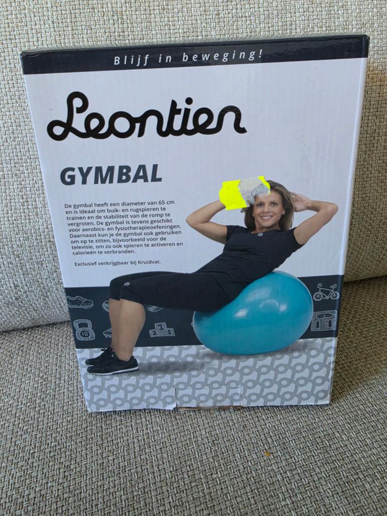 Yoga bal Leontien vam Moorsel 55 cm blauw, Sport en Fitness, Gezondheidsproducten en Wellness, Ophalen of Verzenden, Nieuw, Overige typen
