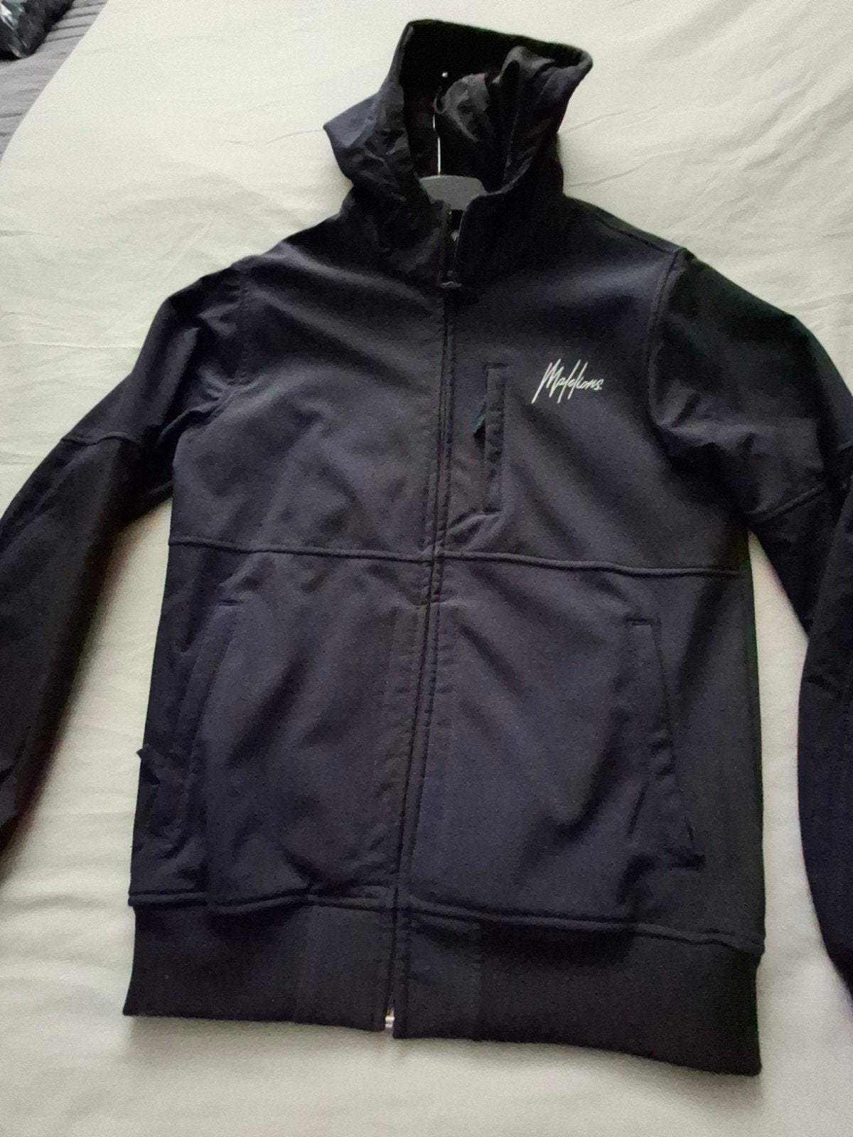 Malelions softshell Jas donker blauw Maat M, Ophalen of Verzenden, Zo goed als nieuw, Blauw